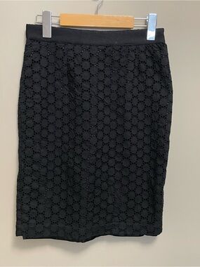 Jacob Black Eyelet Lace Pencil Skirt Women’s 6